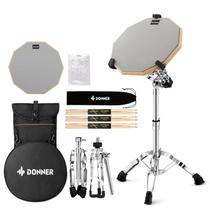 Conjunto de suportes Snare Drum Donner com Drum Practice Pad de 12"