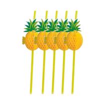 Conjunto De Suprimentos Para Festa De Aniversário Infantil Com Tema Abacaxi: Toppers De Bolo,