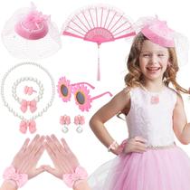 Conjunto de suprimentos para festas de chá Jenaai Girls Tea Party, 8 unidades (rosa) Conjunto de suprimentos para festas de chá Jenaai Girls Tea Party, 8 unidades (rosa)