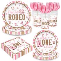Conjunto de suprimentos para festas My First Rodeo Western Cowgirl 24 Guests Conjunto de suprimentos para festas My First Rodeo Western Cowgirl 24 Guests
