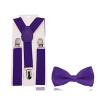 Conjunto De Suspensórios Ajustáveis Com Gravata Borboleta Para Meninos E Meninas, Terno De Casamento