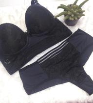 Conjunto de Sutiã com Bojo Tamanho Plus Size Renda Alça Reforçada e calcinha com fio Duplo . Conjunto de Sutiã com Bojo Tamanho Plus Size Renda Alça Reforçada e calcinha com fio Duplo .