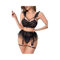 Conjunto De Sutiã De Renda Transparente Sexy, Lingerie Fina, Roupa Íntima Atraente