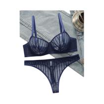 Conjunto De Sutiã E Calcinha De Renda Sexy Para Mulheres, Roupa Íntima Respirável E Confortável Com