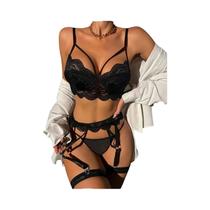 Conjunto De Sutiã E Calcinha De Renda Sexy Transparente, Lingerie Luxuosa Para Mulheres Conjunto De Sutiã E Calcinha De Renda Sexy Transparente, Lingerie Luxuosa Para Mulheres