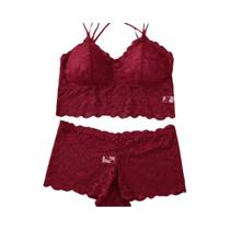 Conjunto De Sutiã E Calcinhas De Renda Ultra Fina Sem Arame Para Mulheres, Lingerie Confortável De