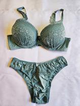 Conjunto de sutiã e tanga G verde mirante zensil Conjunto de sutiã e tanga G verde mirante zensil