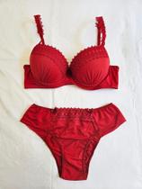 Conjunto de sutiã e tanga rubi G liso com gripir zensil Conjunto de sutiã e tanga rubi G liso com gripir zensil