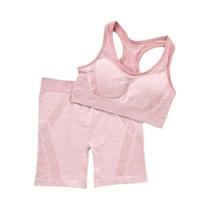 Conjunto De Sutiã Esportivo Sem Costura Feminino Roupa Íntima De Ioga Sem Anel De Aço Lingerie