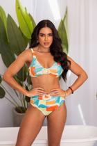 Conjunto de sutiã estruturado e calcinha hot pant bumbum largo com detalhe em argola tamanho g Conjunto de sutiã estruturado e calcinha hot pant bumbum largo com detalhe em argola tamanho g