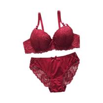 Conjunto De Sutiã Push-up Multicolorido E Calcinha Para Mulheres, Lingerie Sexy Com Estampa Floral,