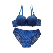 Conjunto De Sutiã Push-up Multicolorido E Calcinha Para Mulheres, Lingerie Sexy Com Estampa Floral,