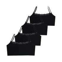 Conjunto De Sutiãs De Treino Em Algodão E Spandex Para Meninas Adolescentes 4 Peças 8-14 Anos Roupa Conjunto De Sutiãs De Treino Em Algodão E Spandex Para Meninas Adolescentes 4 Peças 8-14 Anos Roupa