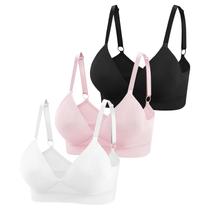 Conjunto de sutiãs Eleplus Deep V Wireless de 3 peças para mulheres Conjunto de sutiãs Eleplus Deep V Wireless de 3 peças para mulheres