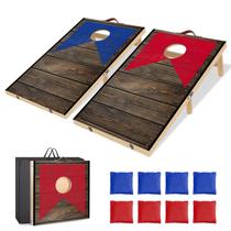 Conjunto de tábuas Cornhole de madeira HQGZQL 91x61 cm portátil com 8 bolsas