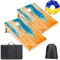 Conjunto de tábuas Cornhole Pennpliy 90x60 cm em madeira maciça com 8 bolsas