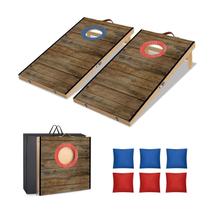 Conjunto de tábuas Cornhole portátil HQGZQL 61x30 cm, dobrável, 6 bolsas