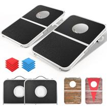 Conjunto de tábuas Cornhole Ropoda 61x41 cm portátil com 8 bolsas