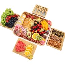 Conjunto de tábuas de charcutaria drmvalg 41x25cm com facas e tigelas Conjunto de tábuas de charcutaria drmvalg 41x25cm com facas e tigelas