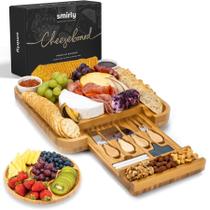 Conjunto de tábuas de charcutaria SMIRLY Bamboo Cheese Board Gift Set