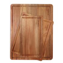 Conjunto de tábuas de corte HAONEYS Wood com Juice Groove, 3 tamanhos Conjunto de tábuas de corte HAONEYS Wood com Juice Groove, 3 tamanhos