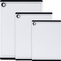 Conjunto de tábuas de corte Kikcoin, 3 peças, antiderrapante, Juice Groove