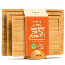 Conjunto de Tábuas de Corte SMIRLY em Bambu com Suporte - 3 Peças Conjunto de Tábuas de Corte SMIRLY em Bambu com Suporte - 3 Peças
