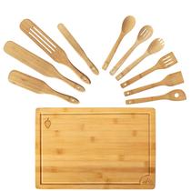 Conjunto de tábuas de corte SOL LIBRA Bamboo com utensílios e espirais