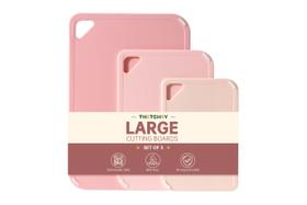 Conjunto de Tábuas de Corte THETCHRY 3pcs Rosa Livre de BPA Antiderrapante