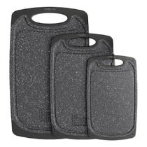 Conjunto de Tábuas de Cozinha 3 Peças Para Carne, Vegetais e Frutas
