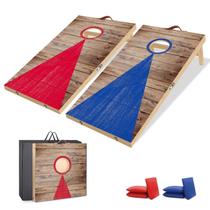 Conjunto de tábuas de madeira HQGZQL Cornhole 61x40 cm com 6 bolsas