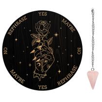 Conjunto de tábuas de pêndulo AHANDMAKER Wooden Doseding Divination