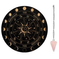 Conjunto de tábuas de pêndulo AHANDMAKER Wooden Doseding Divination