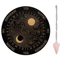 Conjunto de tábuas de pêndulo AHANDMAKER Wooden Doseding Divination