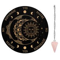 Conjunto de tábuas de pêndulo AHANDMAKER Wooden Doseding Divination