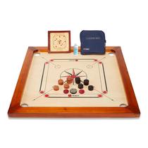 Conjunto de tabuleiro Carrom Uber Games Premium 84x84cm com Carrom Men