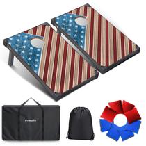 Conjunto de tabuleiro Cornhole Pennpliy 61x91 cm com 8 pufes Conjunto de tabuleiro Cornhole Pennpliy 61x91 cm com 8 pufes