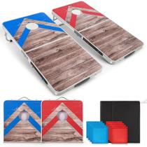Conjunto de Tabuleiro de Cornhole ropoda 122 x 61 cm Leve em Alumínio Conjunto de Tabuleiro de Cornhole ropoda 122 x 61 cm Leve em Alumínio
