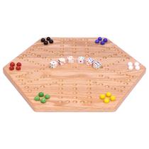Conjunto de tabuleiro de jogo Wahoo Marbles Amishtoybox.com de madeira de 16 cm Conjunto de tabuleiro de jogo Wahoo Marbles Amishtoybox.com de madeira de 16 cm