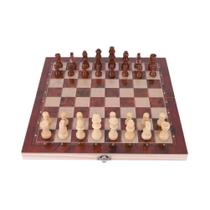 Conjunto De Tabuleiro De Xadrez De Madeira Dobrável 29CM 24CM Com 32 Peças Jogo De Xadrez Exquisito