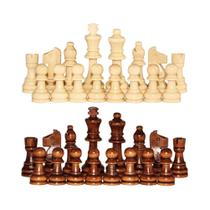 Conjunto De Tabuleiro De Xadrez De Madeira Dobrável 29CM 24CM Com 32 Peças Jogo De Xadrez Exquisito