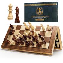 Conjunto de tabuleiro de xadrez Vahome Magnetic Dobrável de 15 polegadas Conjunto de tabuleiro de xadrez Vahome Magnetic Dobrável de 15 polegadas