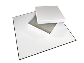 Conjunto de tabuleiro e caixa em branco Apostrophe Games 20x20cm Conjunto de tabuleiro e caixa em branco Apostrophe Games 20x20cm