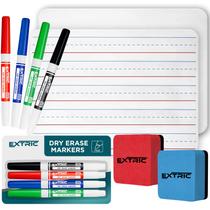 Conjunto de tabuleiros apagáveis a seco para crianças e marcadores apagáveis a seco, 2 quadros pequenos para apagar a seco, quadro branco, 4 marcadores apagáveis a seco de ponta fina e 2 miniapagadores a seco, quadro branco pequeno e marcadores apagáveis a seco com borracha