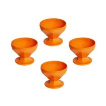 Conjunto De Taça De Sobremesa Caribe 150Ml 4Un Laranja