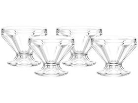 Conjunto de Taça Paris 150ml 4 Peças Natural em Policarbonato Linha Profisional Cook VEM