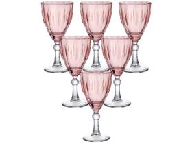 Conjunto de Taças Água/ Vinho Dominic 275ml Vidro Rosa 6 Peças TCVN014RS - Hauskraft Conjunto de Taças Água/ Vinho Dominic 275ml Vidro Rosa 6 Peças TCVN014RS - Hauskraft