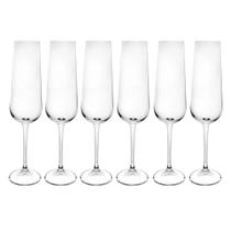 Conjunto de Taças Ardea para Champanhe em Cristal Ecológico 220ml com 06 Peças - Bohemia