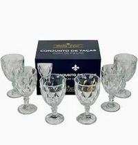 Conjunto de Taças Bela Flor 6 Peças Vidro Para Bebidas