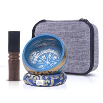 Conjunto de taças de canto tibetanas Kmise, feito à mão, meditação no Nepal